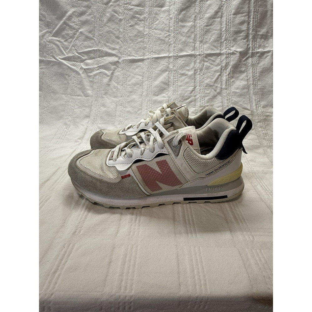 New Balance 574 Reimagined White Natural Indigo Mens Size 8